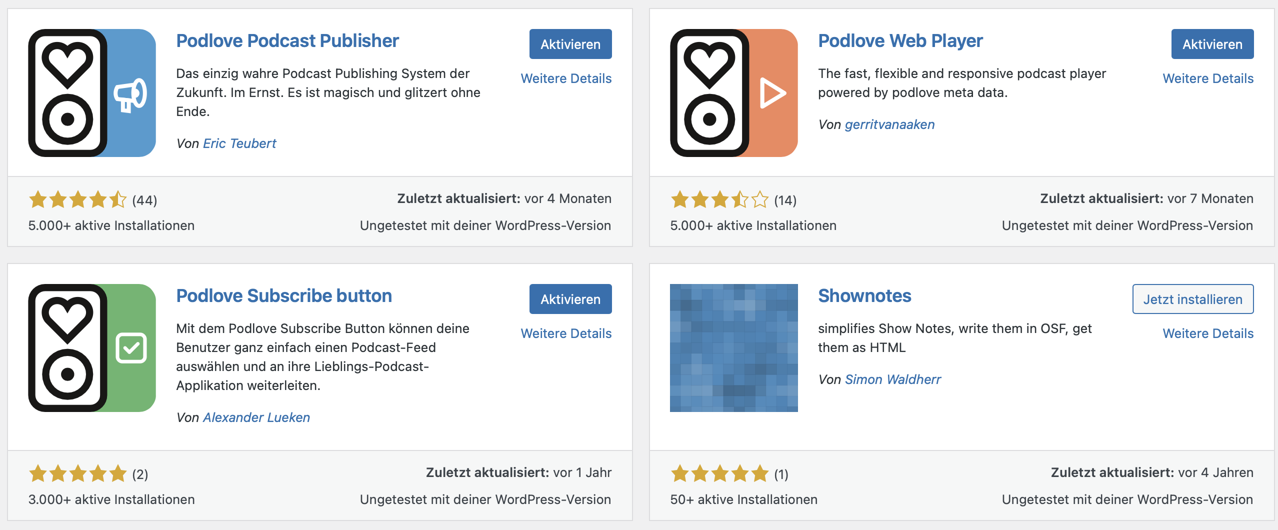 Podlove Publisher & Co